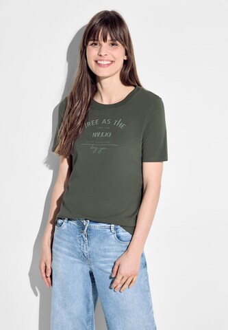 CECIL Shirt 'Wording' in Green: front