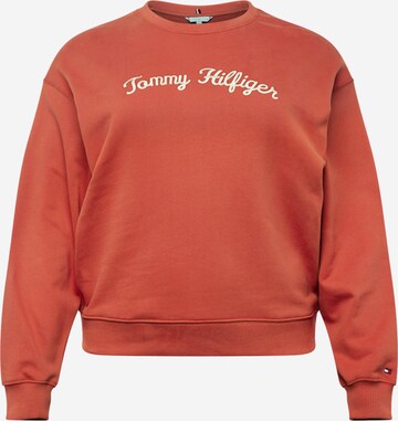 Sweat-shirt Tommy Hilfiger Curve en rouge : devant