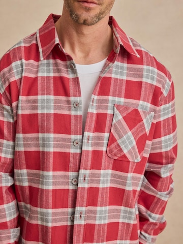 DAN FOX APPAREL Regular fit Button Up Shirt 'Lasse' in Red