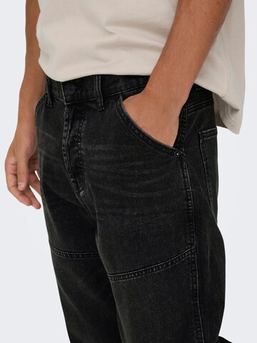 Only & Sons regular Jeans 'EDGE' i sort