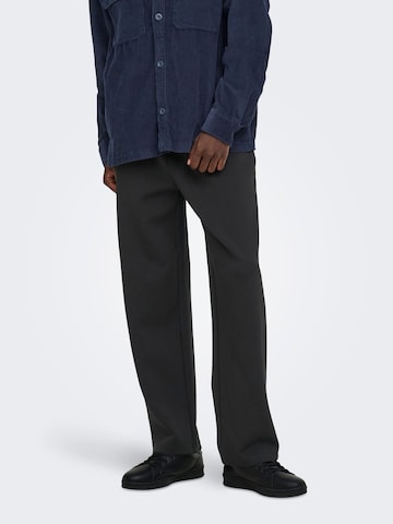 Only & Sons - Tapered Pantalón 'ONSGoyle' en negro: frente