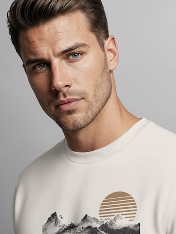 Neverless Sweatshirt 'Mountain' in Beige