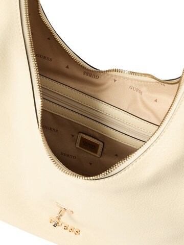 GUESS Axelremsväska 'Brooke Hobo' i beige