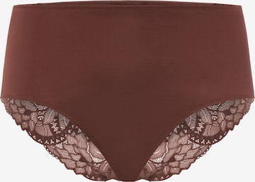 Slip ' Azelia ' Hanro en marron : devant