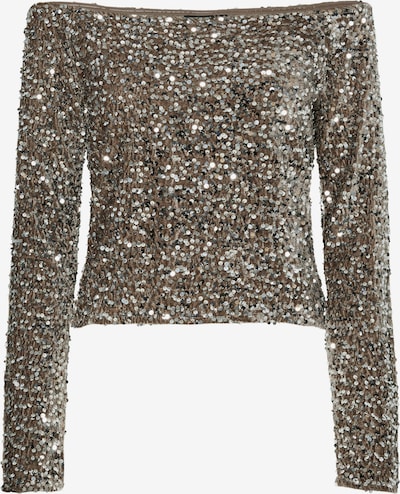 PIECES Pusero 'PCKam' värissä tummanruskea / hopea, Tuotenäkymä