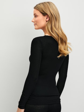 CALIDA Onderhemd 'Silky Wool Glam' in Zwart