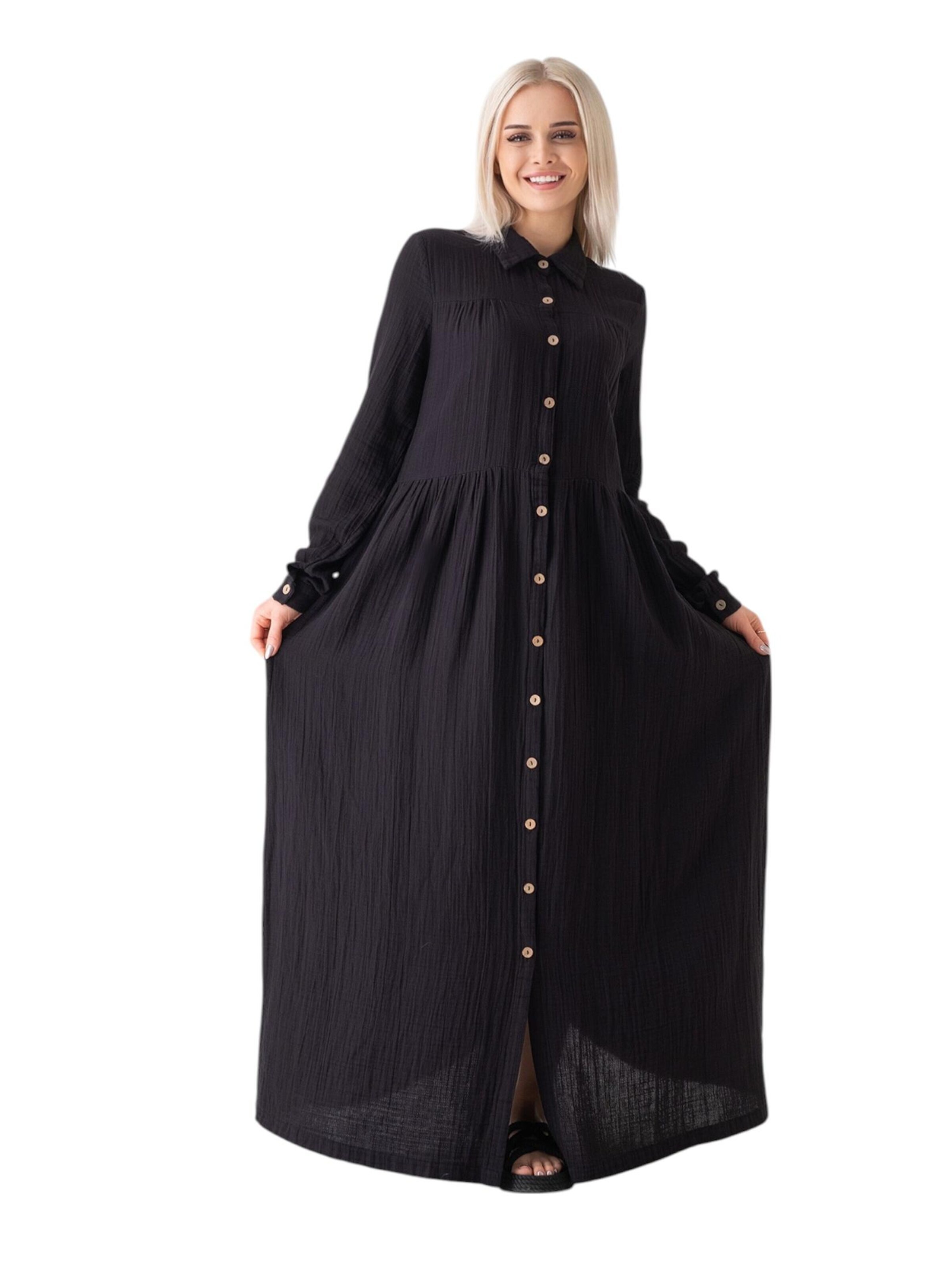 WENOR Blusenkleid 'SABRA'‌‌‌‌‌‌‌‌‌‌ in Schwarz