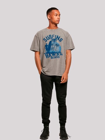 T-Shirt 'Hawaii Surf Beach Summer' F4NT4STIC en gris