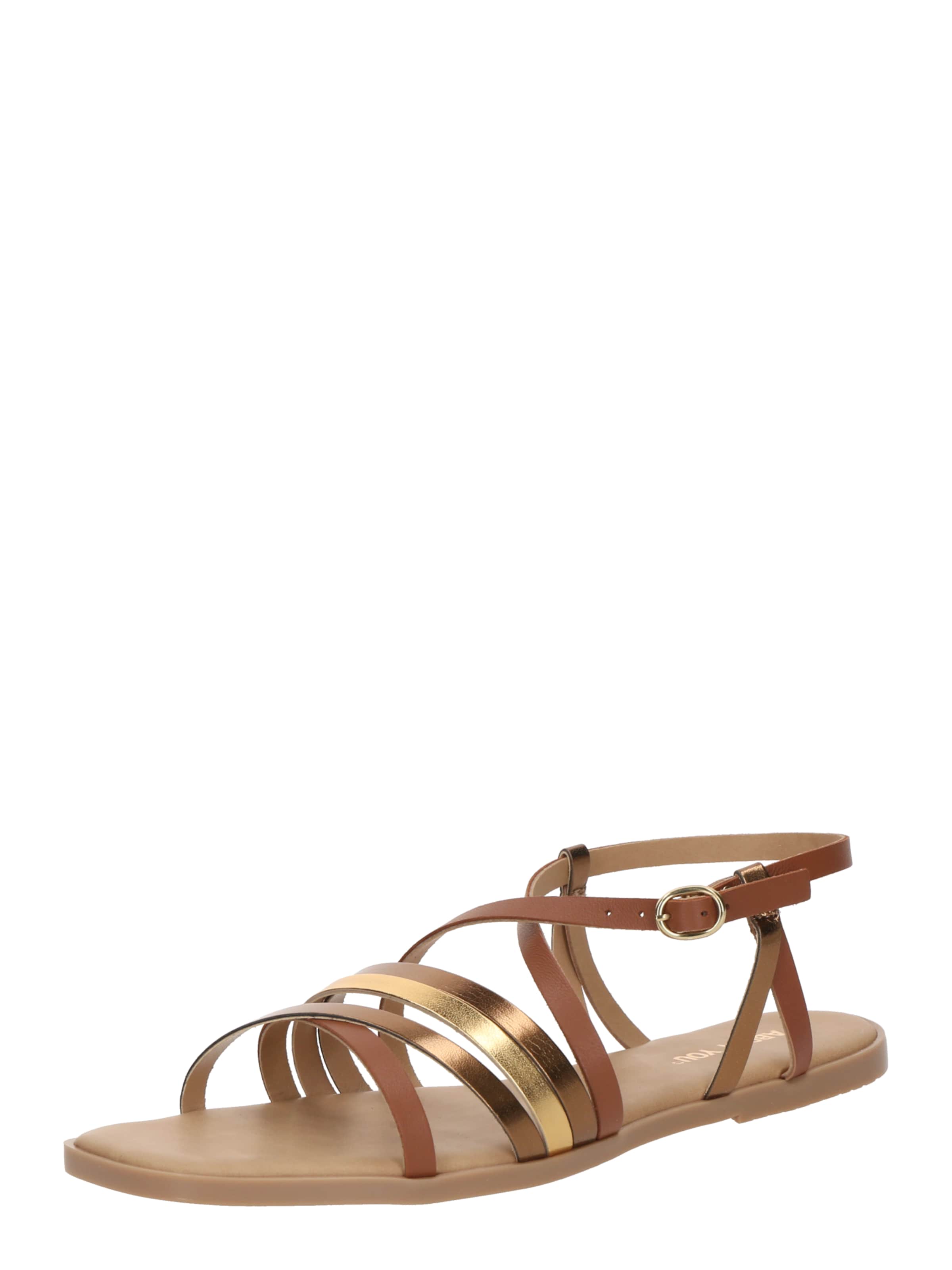 ABOUT YOU Strap Sandals &#x27;Pelin&#x27; in Bronze: front