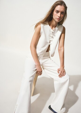 MANGO TEEN Vest 'Aiko' in White: front