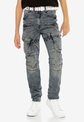 CIPO & BAXX Slimfit Jeans in Blauw: voorkant