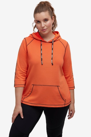 Sweat-shirt Ulla Popken en orange : devant