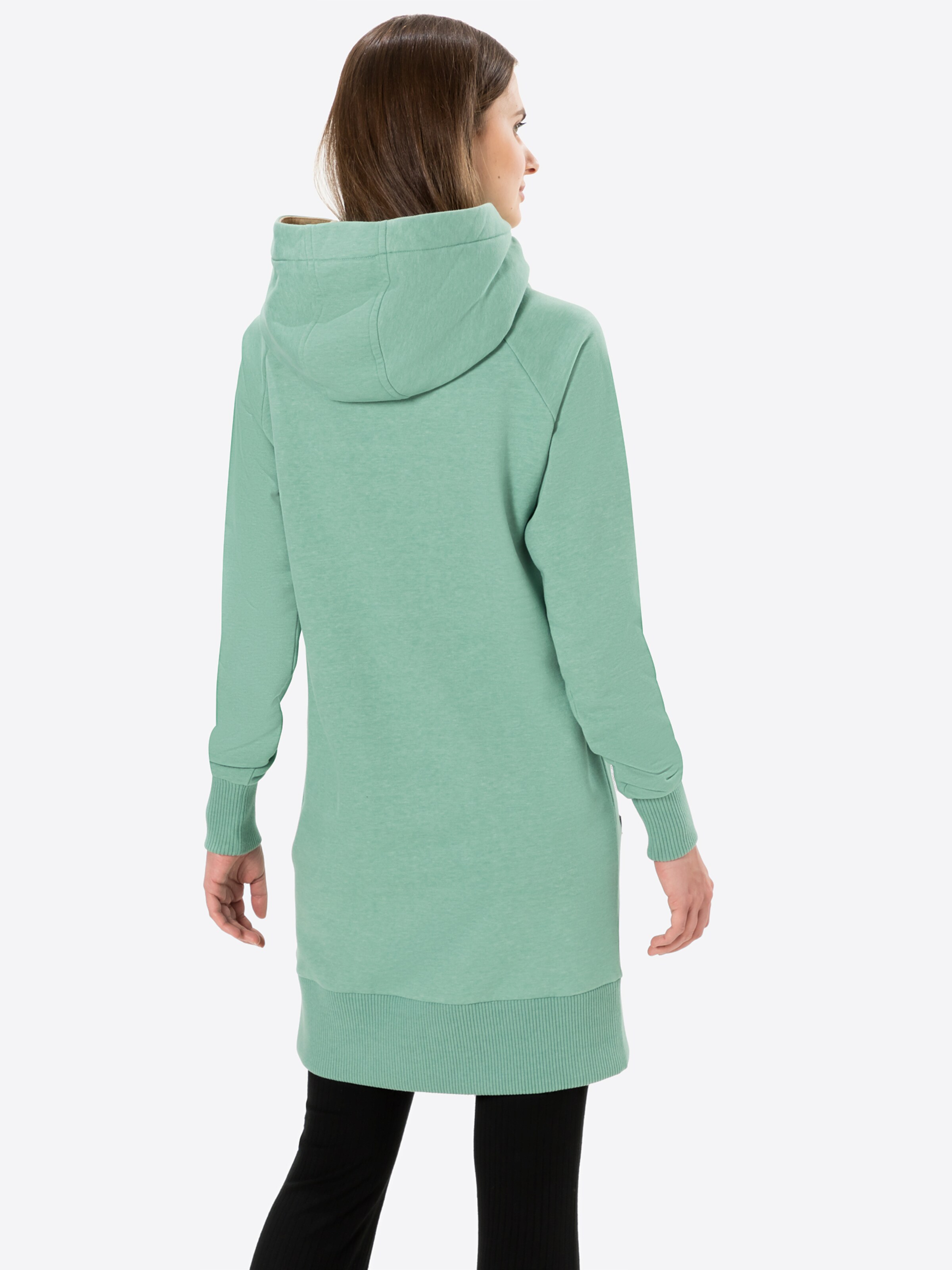 Frauen Sweat Fli Papigu Hoodie in Grünmeliert - ML59283 Frauen Sweat Fli Papigu Hoodie in Grünmeliert - ML59283