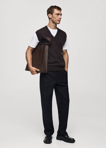 MANGO MAN Slim fit Pleated Pants 'Yanis' in Blue