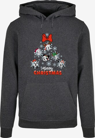 ABSOLUTE CULT Sweatshirt 'Mickey And Friends - Christmas Tree' in Grey: front