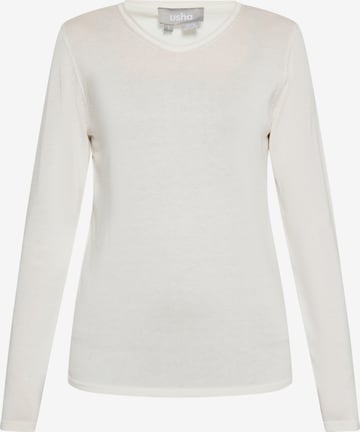 Usha - Pullover em branco: frente