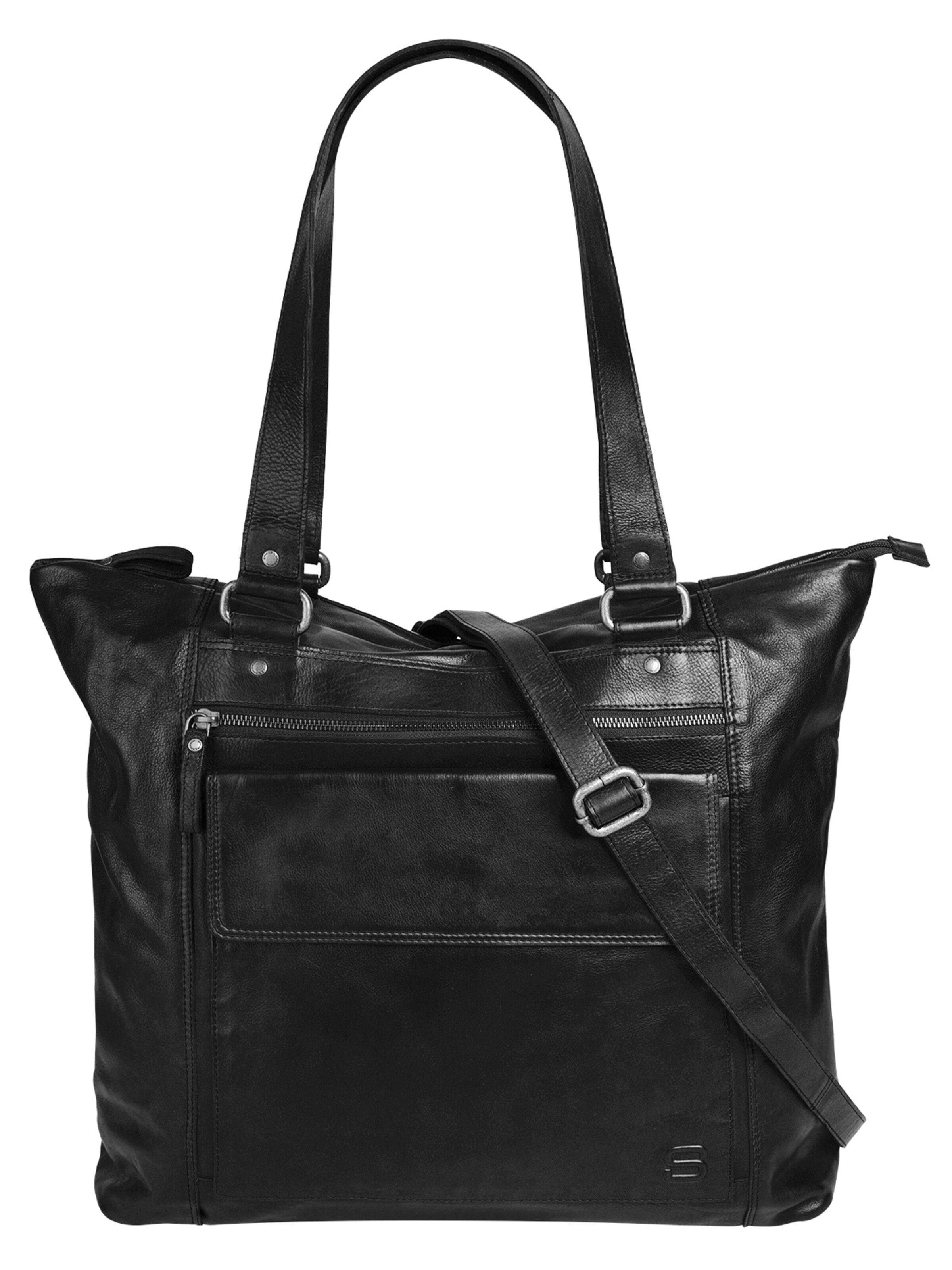 Spikes & Sparrow Shopper in Black: front