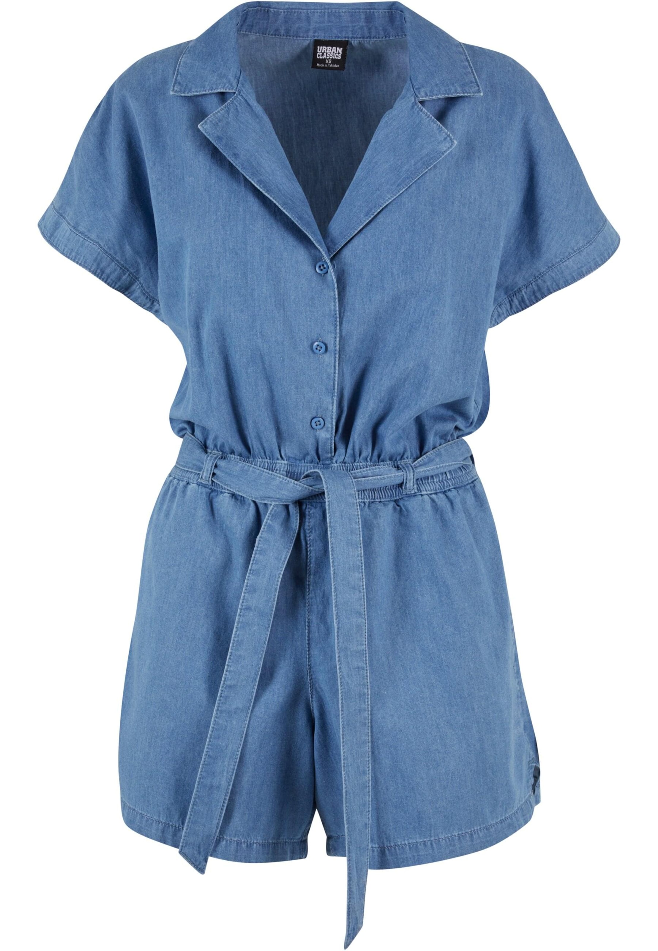 Urban Classics Jumpsuit in Blauw: voorkant