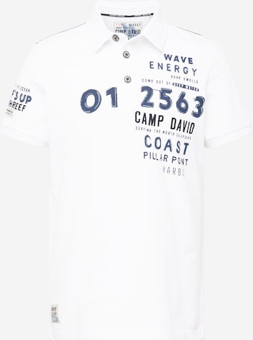 CAMP DAVID Shirt in White: front