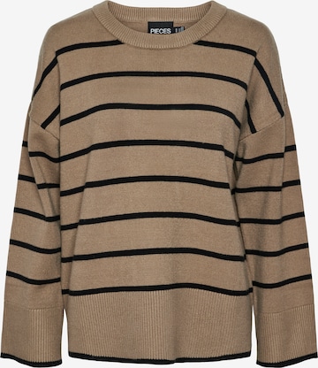PIECES Pullover 'PCMATHILDE' in Grau: Vorderseite