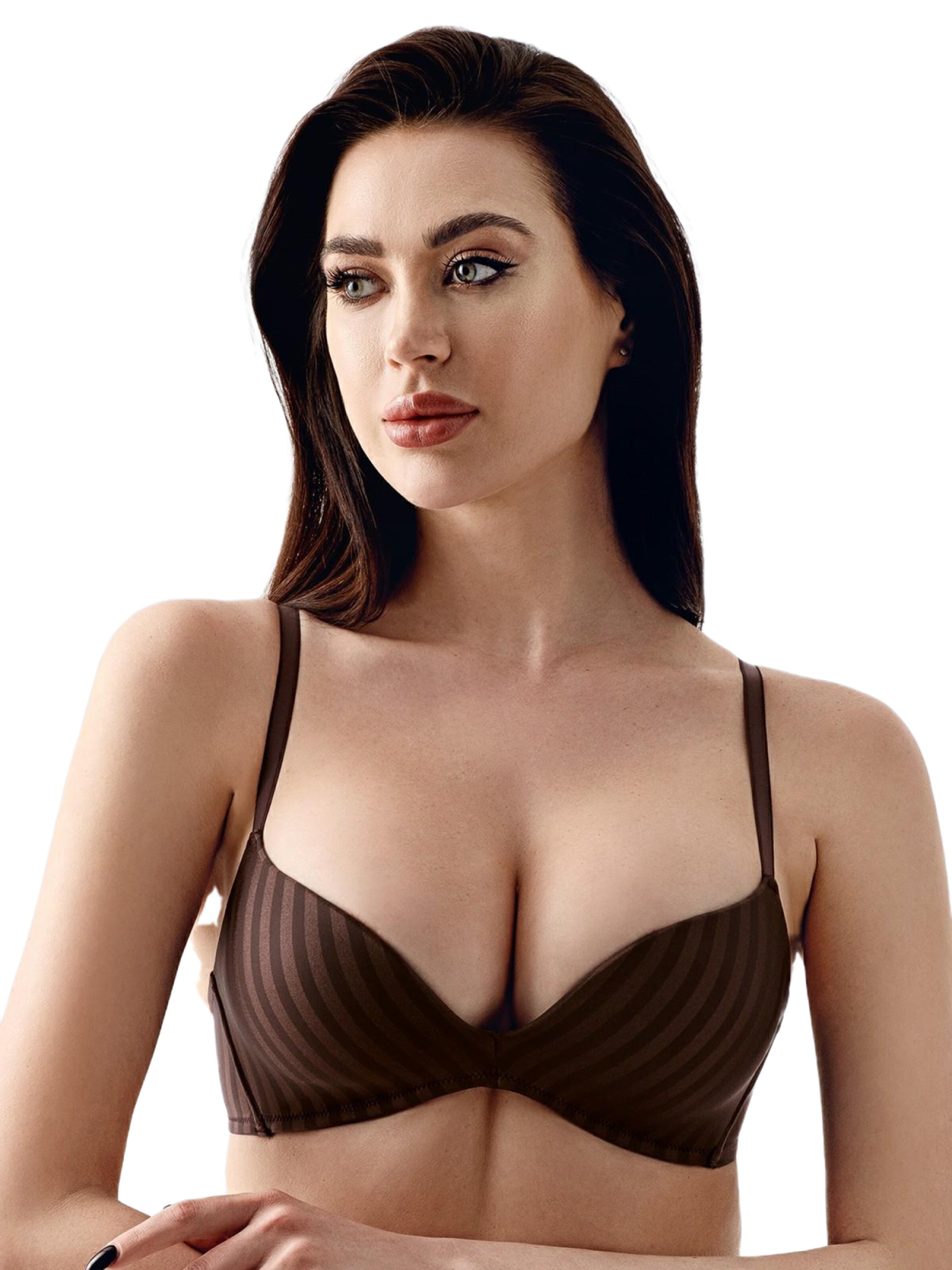 C&City Push-up Bra in Brown: front