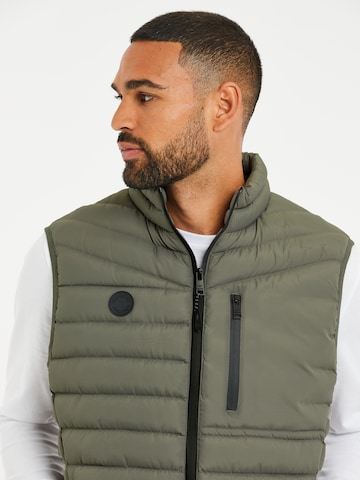 Threadbare Vest 'Hunnigan' in Green