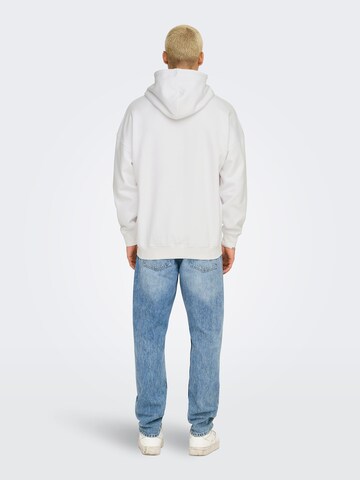 Only & Sons Sweatshirt 'ONSRHINESTONE' in White: back