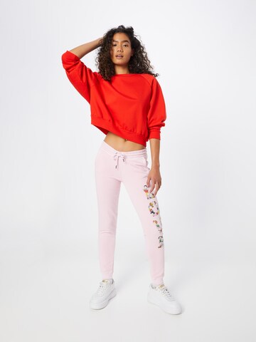 Vintage Supply Tapered Pants 'LOVE PEANUTS' in Pink