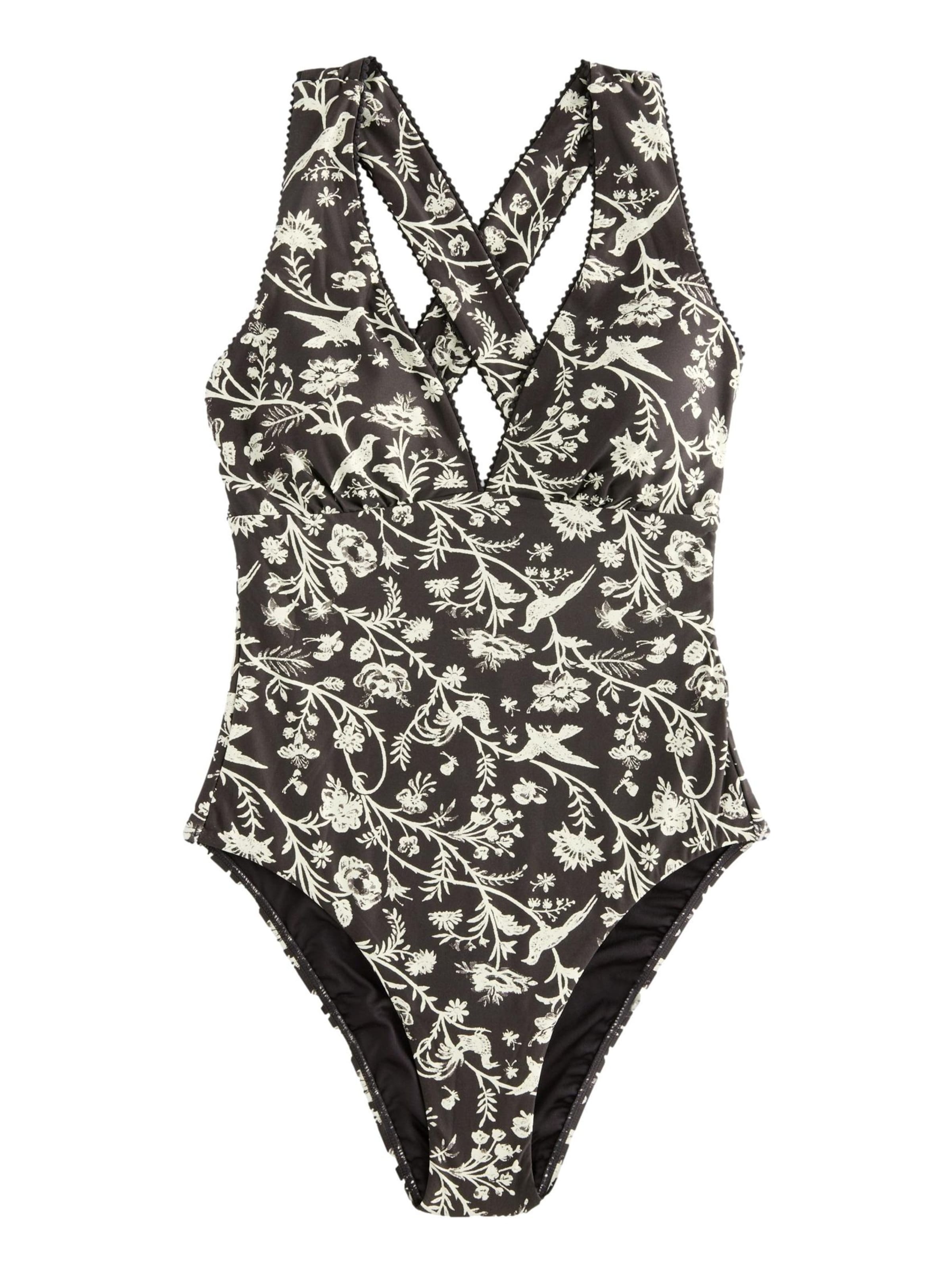 LAURA ASHLEY Сутиен с триъгълни чашки Бански костюм в черно: отпред