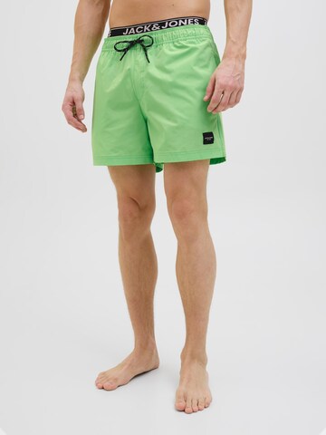 JACK & JONES Board Shorts 'JPSTMaui' in Green: front