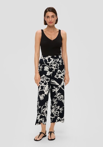 s.Oliver BLACK LABEL Wide leg Broek in Zwart: voorkant