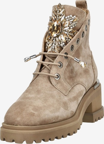 Bottines à lacets Alma En Pena en beige : devant