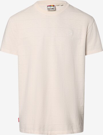 T-Shirt Superdry en beige : devant