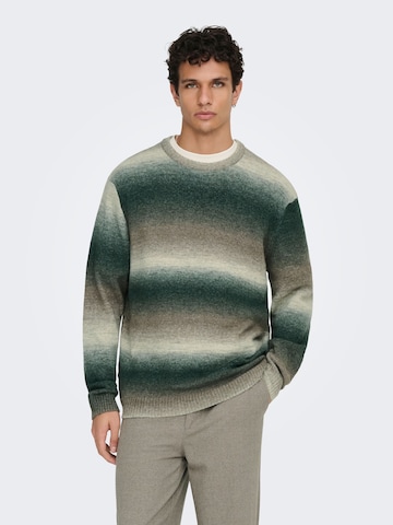 Pull-over 'ONSBertil' Only & Sons en vert : devant