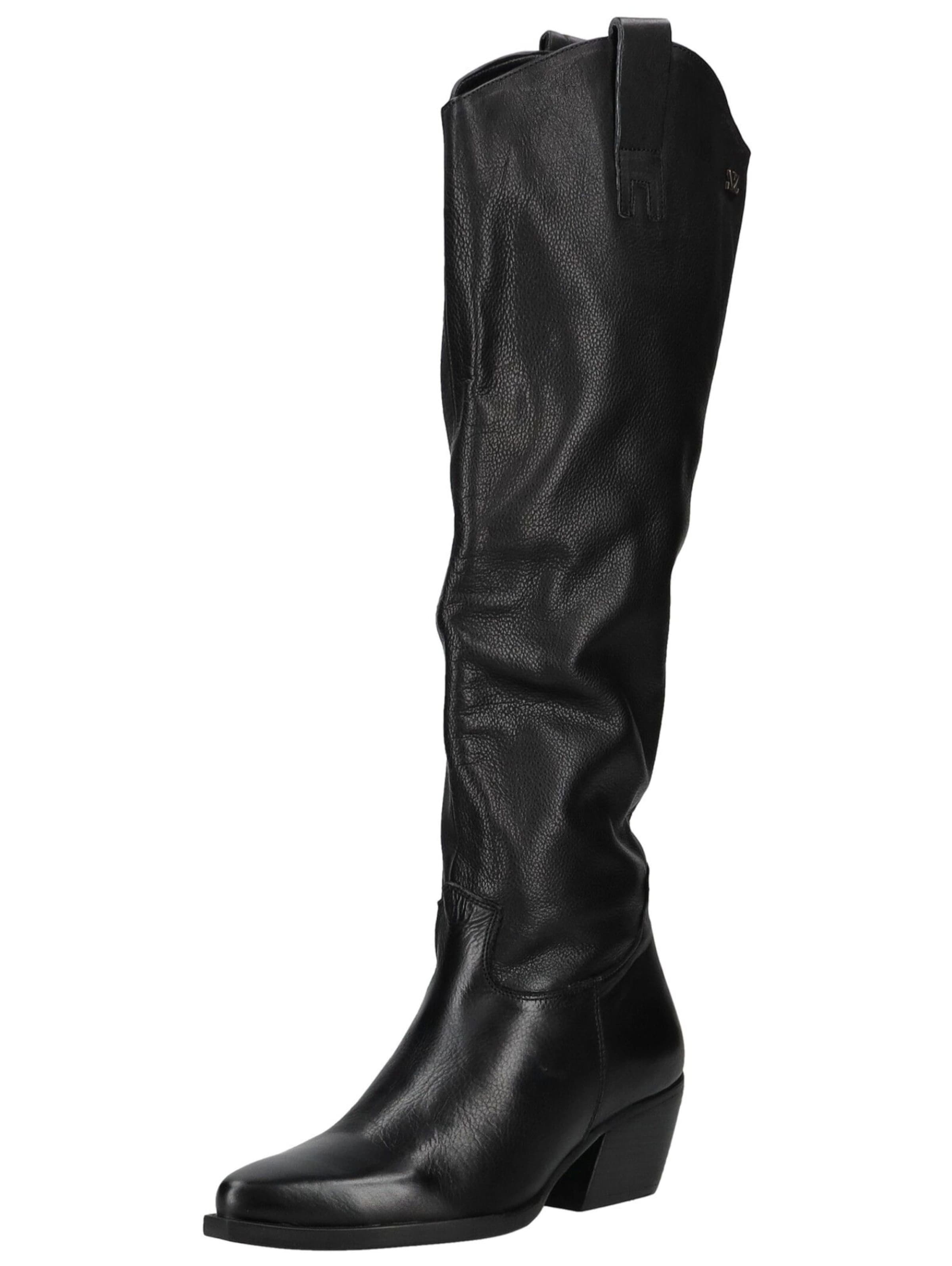 LAZAMANI Cowboy Boots in Black: front