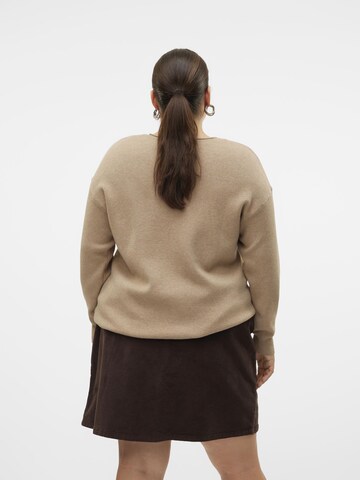 Vero Moda Curve Sweater 'VMCGOLD' in Beige