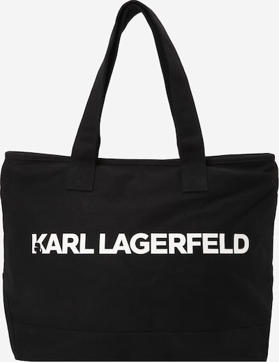 Pirkinių krepšys 'ESSENTIAL' iš Karl Lagerfeld, spalva – juoda / balta, Prekių apžvalga