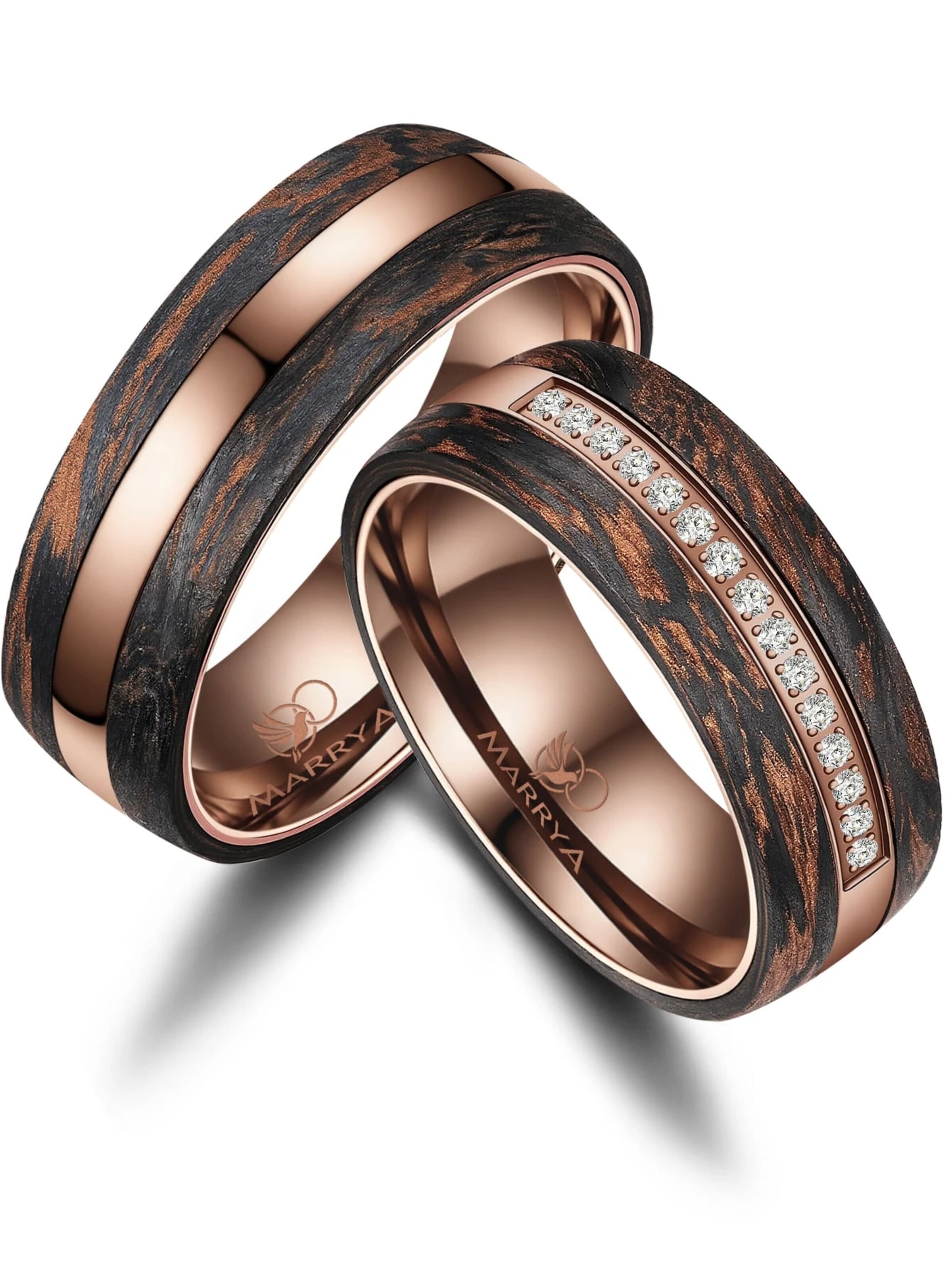 MARRYA Ring 'MARRYA CB-03 Carbon-Bronze' in Bruin