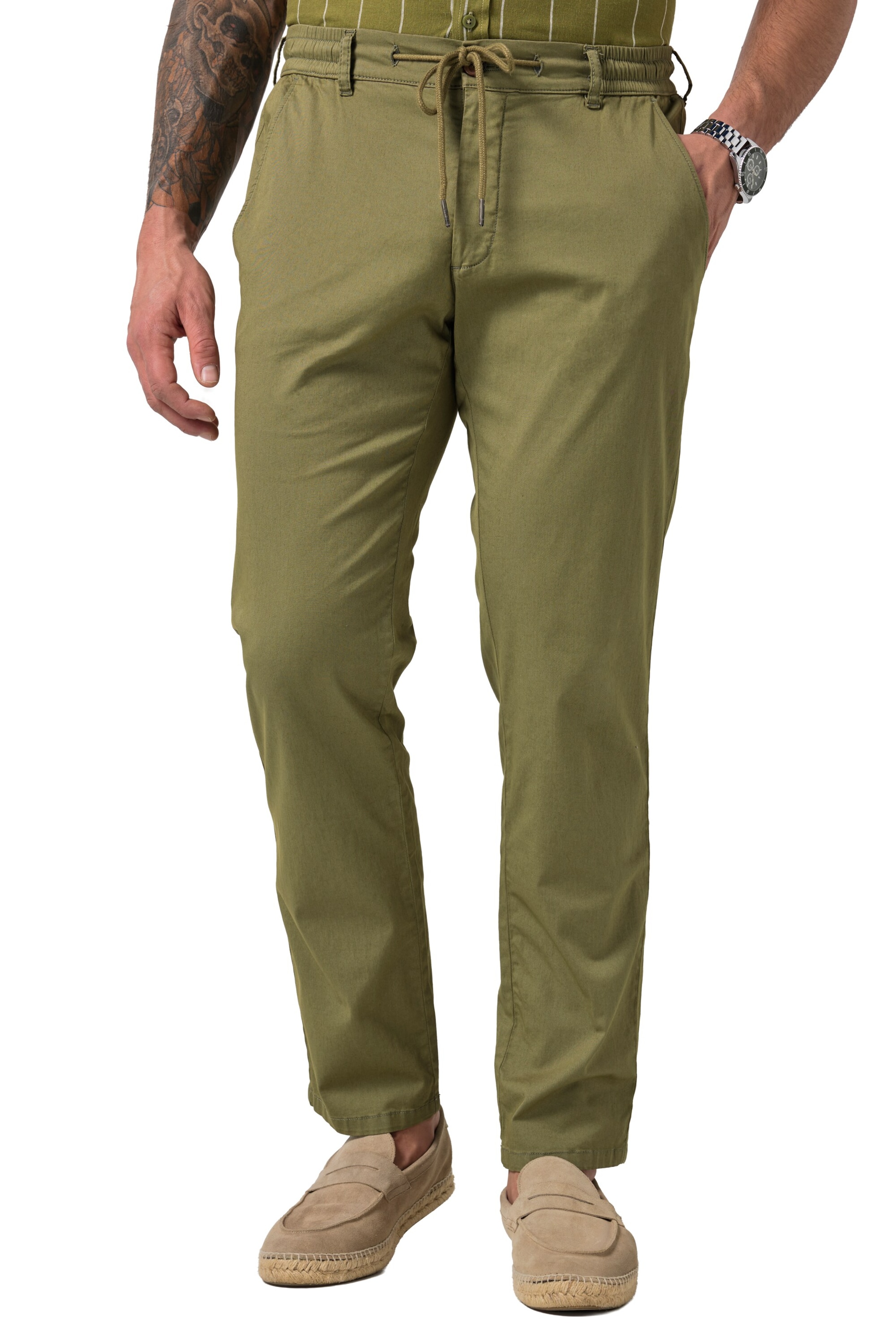 JP1880 Regular Chinohose in Grün: Vorderseite