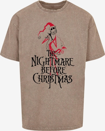 ABSOLUTE CULT Shirt ' The Nightmare Before Christmas - Santa' in Brown: front
