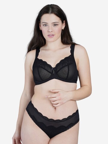 SugarShape T-shirt Bra 'Clara Lace' in Black