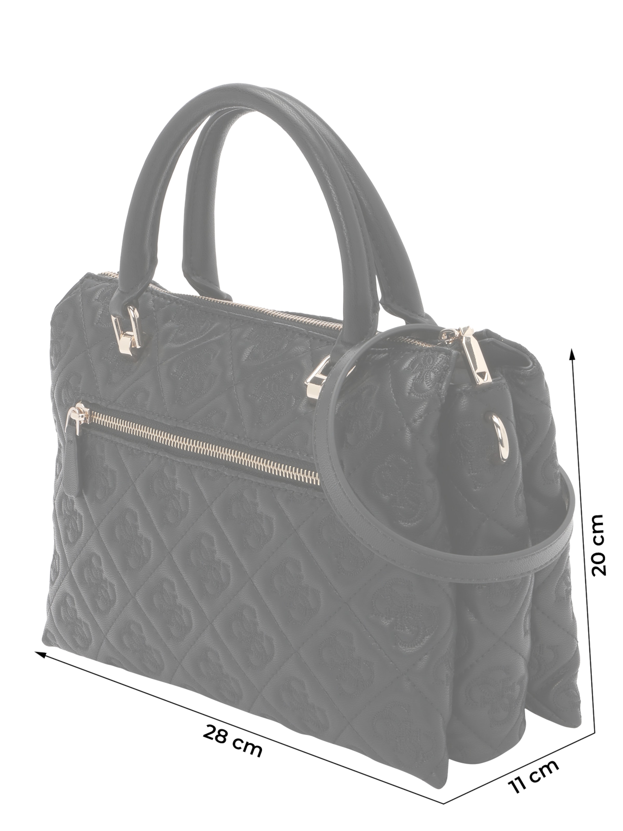 GUESS Сумки 'ADELASIA MULTI COMP SATCHEL' в Черный