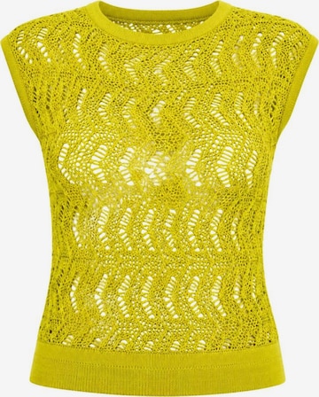 Süel knitwear - Top de punto 'Narcissus' en verde: frente