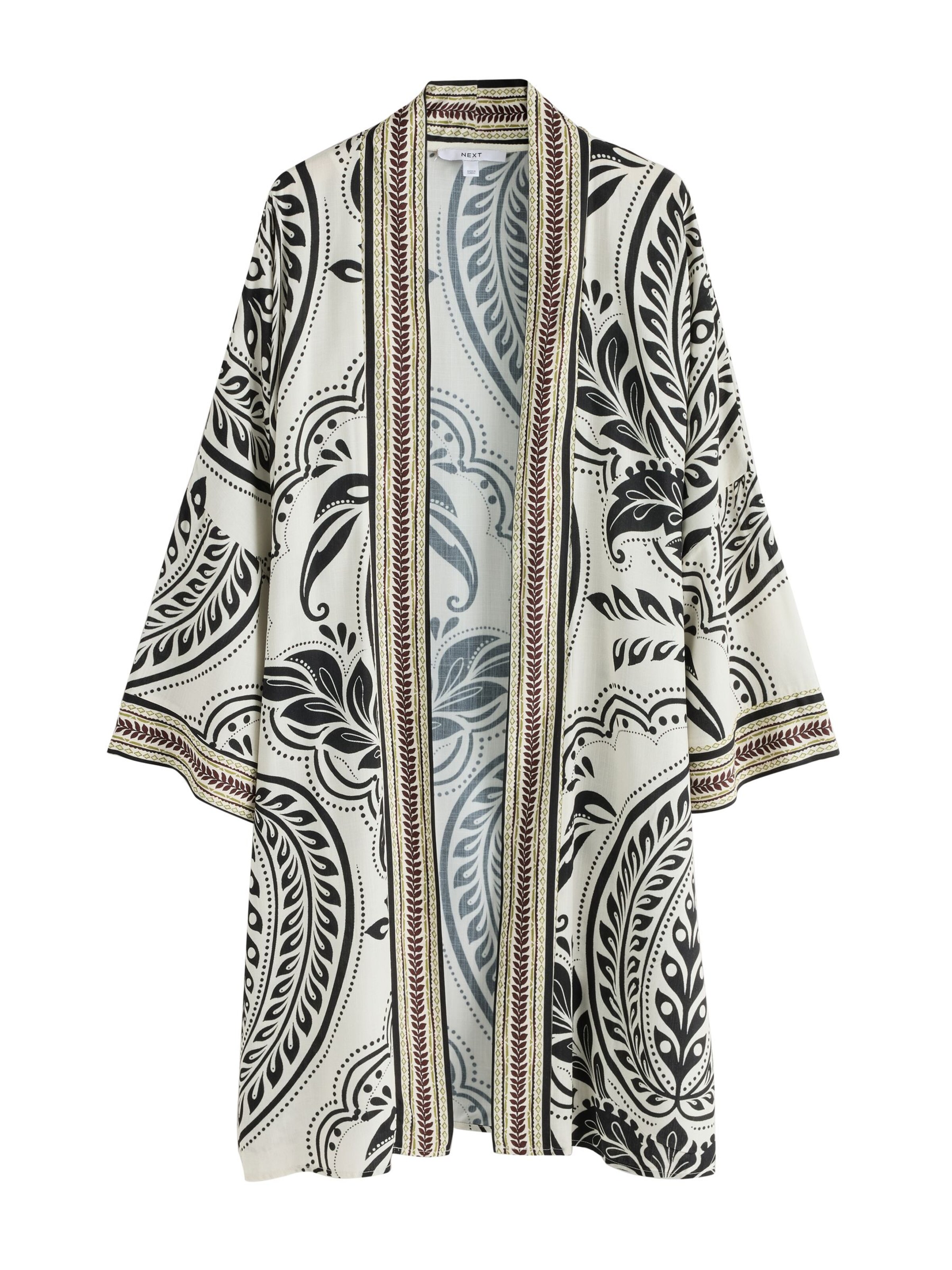 Kimono in S Next di colore beige / marrone / nero, Visualizzazione prodotti