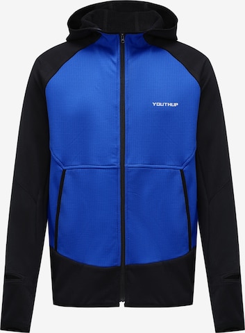 YOUTHUP Athletic Jacket 'UHRENFENSTER' in Blue: front