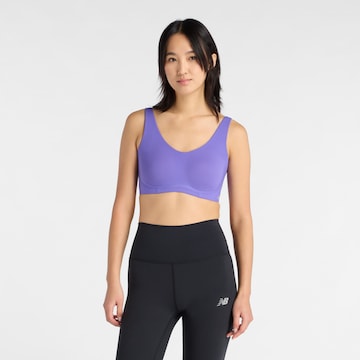 Soutien-gorge de sport new balance en violet : devant