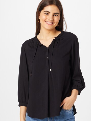 QS Bluse in Schwarz: Vorderseite