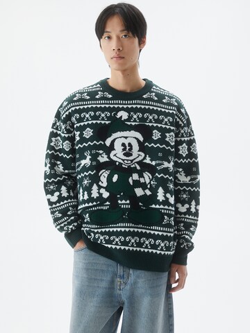 Pull&Bear Sweater in Green: front