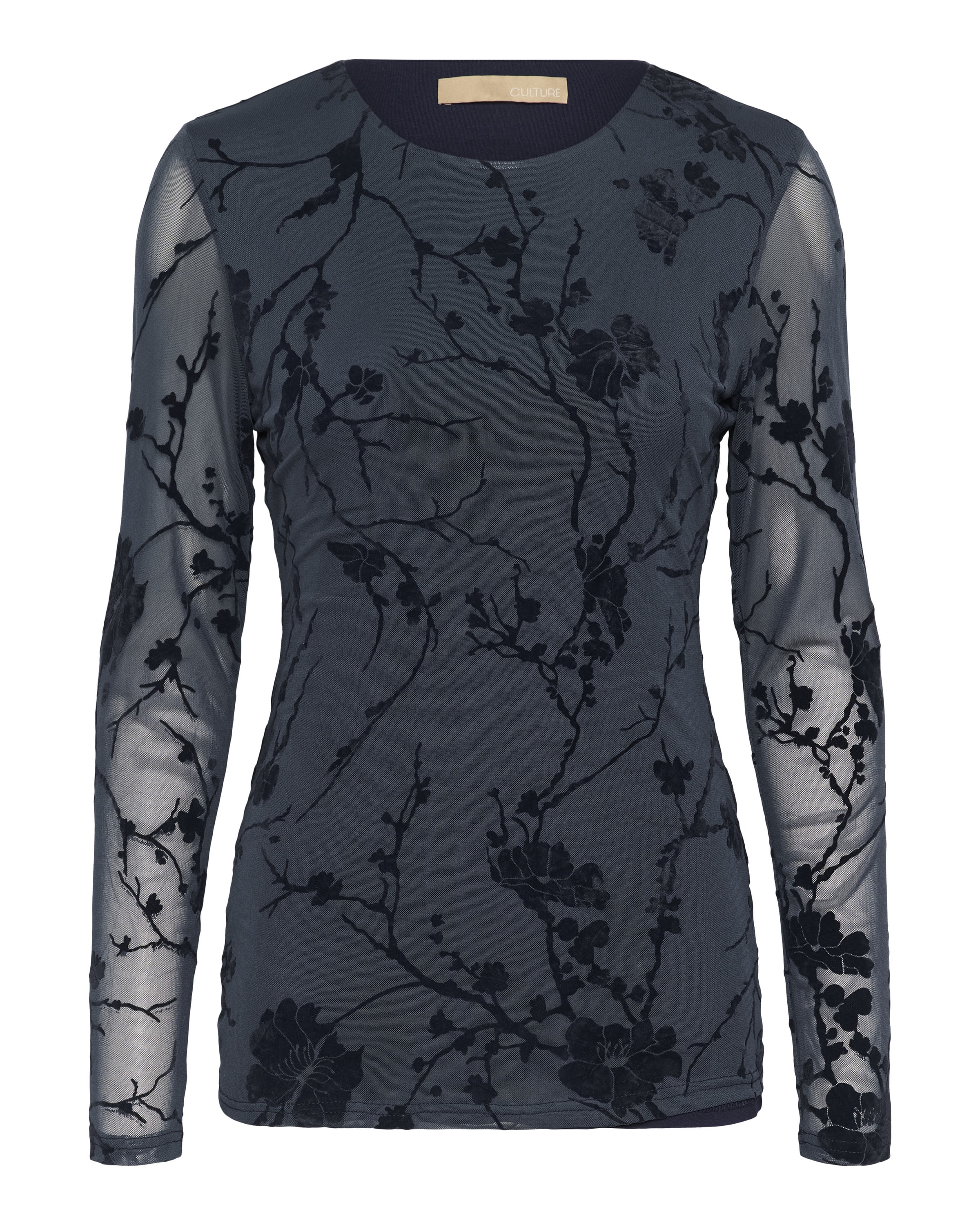 CULTURE Blouse 'Palida Alifa' in Blauw: voorkant