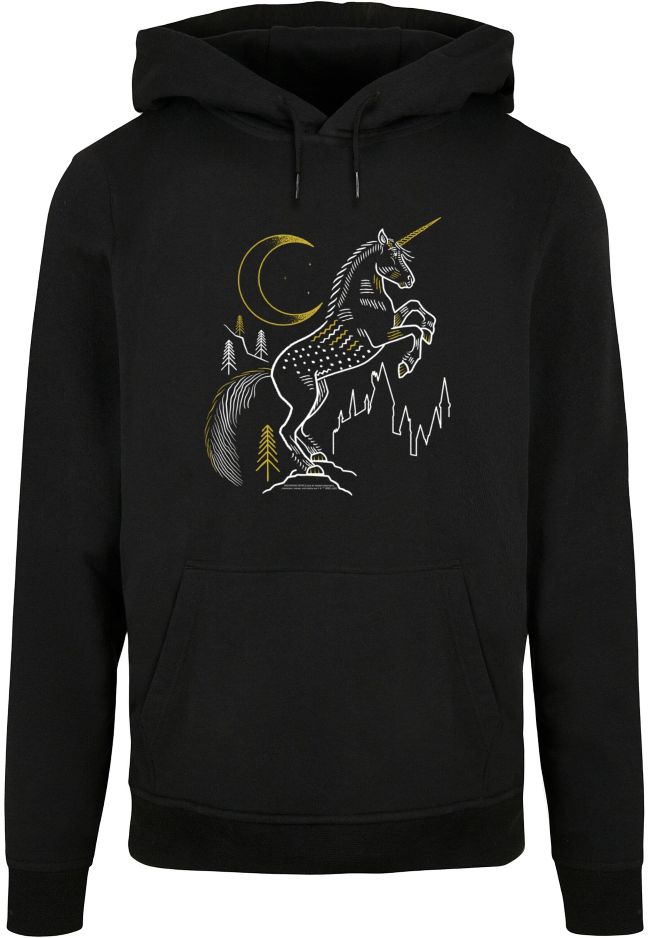ABSOLUTE CULT Sweatshirt 'Harry Potter - Unicorn' in Schwarz: Vorderseite